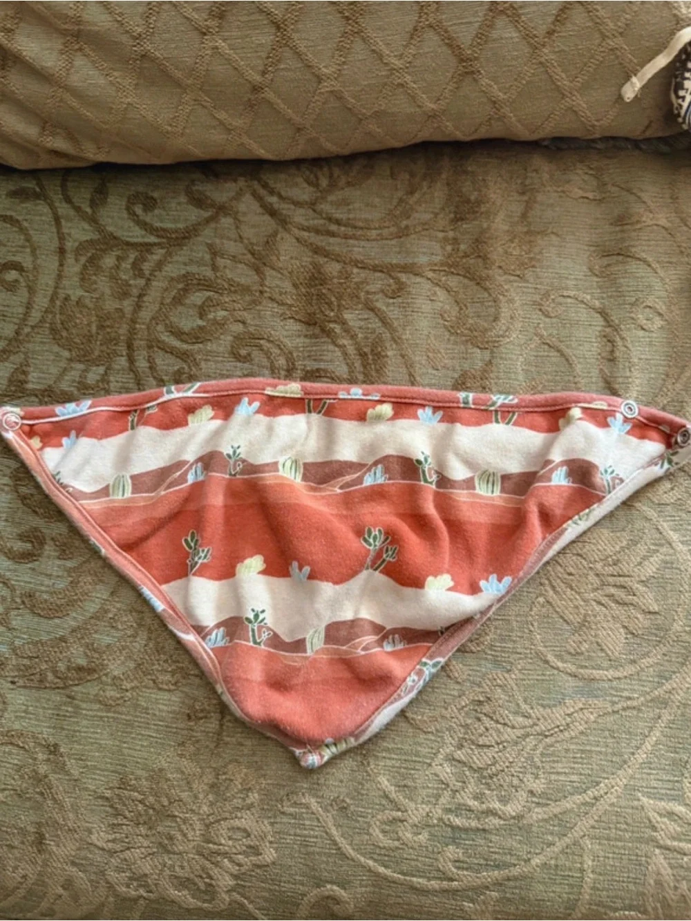 Kate Quinn Organic Cotton Desert Print Bandana Bib